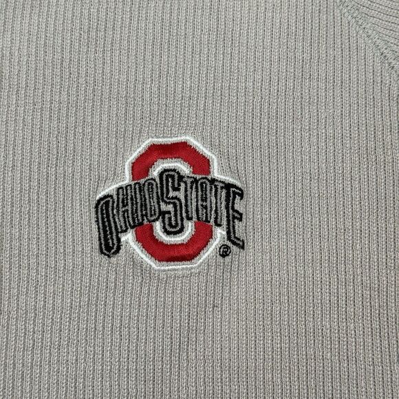 Vtg Nike Ohio State University Sweater Vest Men XL OSU Gray College Football Y2K - Picture 3 of 13